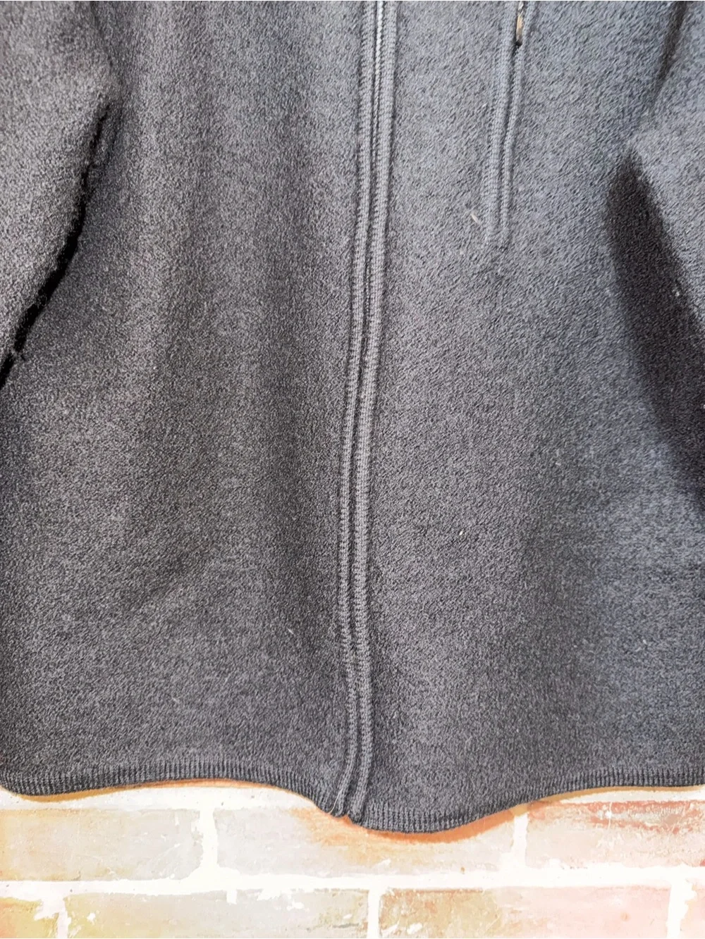 The North Face Men's Black Full-Zip Knit Jacket Wide Neck Large